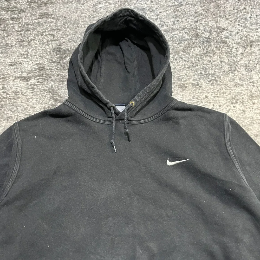 Nike Hoodie Mens XXL Black Pullover Sweatshirt‎ Mini Swoosh Vintage Y2K